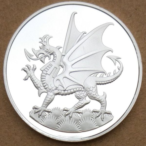 Welsh red dragon commemorative coin