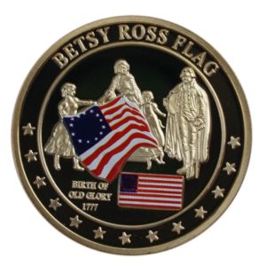 American flag designer Betsy ross coin