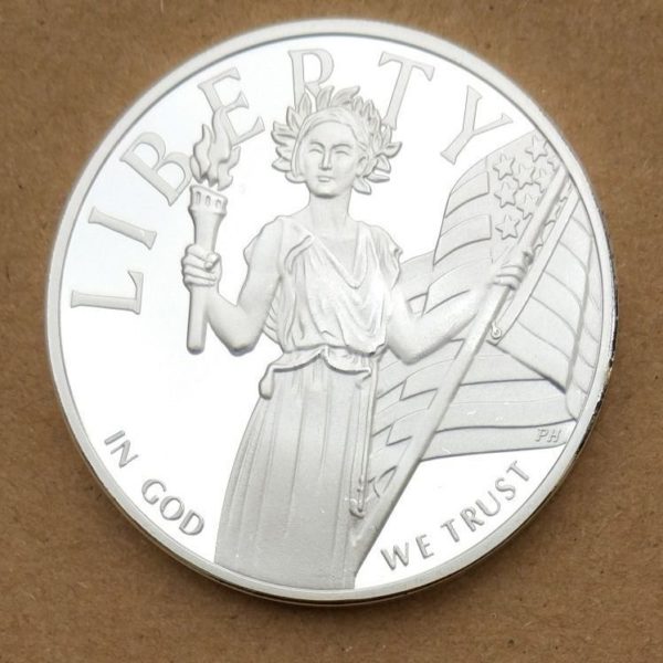 American statue of liberty relief coins