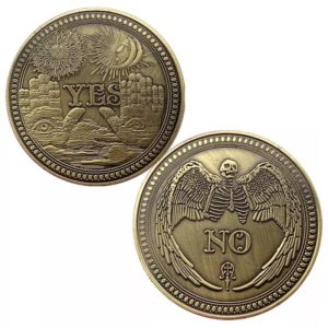 Embossed YES decision coin