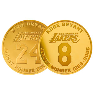 Lakers jersey number coin