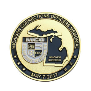 Metal military challenge coin
